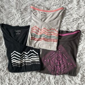 Columbia Women's Short Sleeve Tees - Black, Gray, Brown